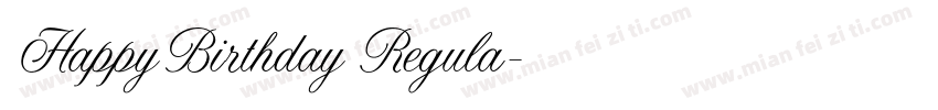 HappyBirthday Regula字体转换